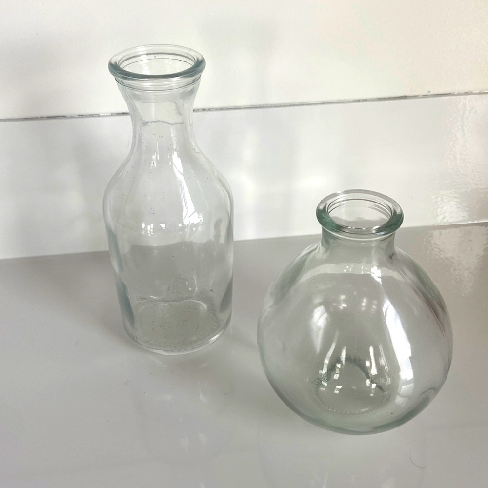 Small glass vases